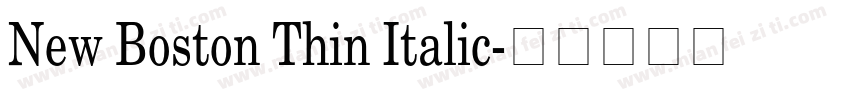 New Boston Thin Italic字体转换